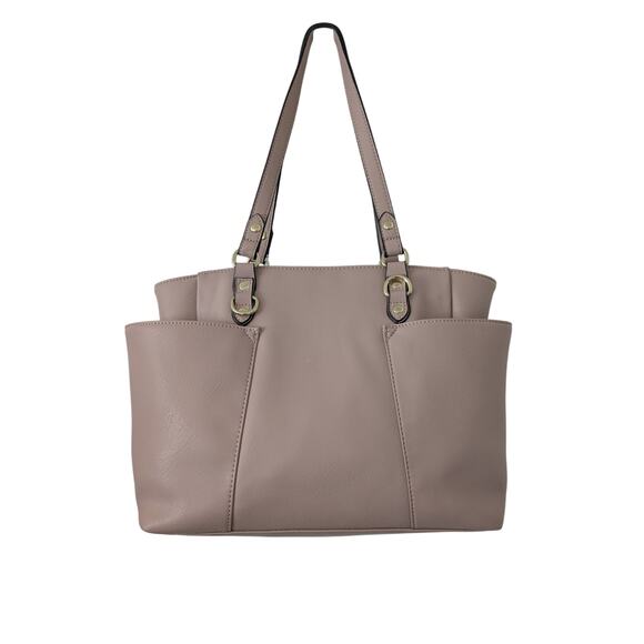 NWT Nicole Miller SOPHIA Large Tote with Zippers and Studs MSRP $85 - Picture 5 of 10